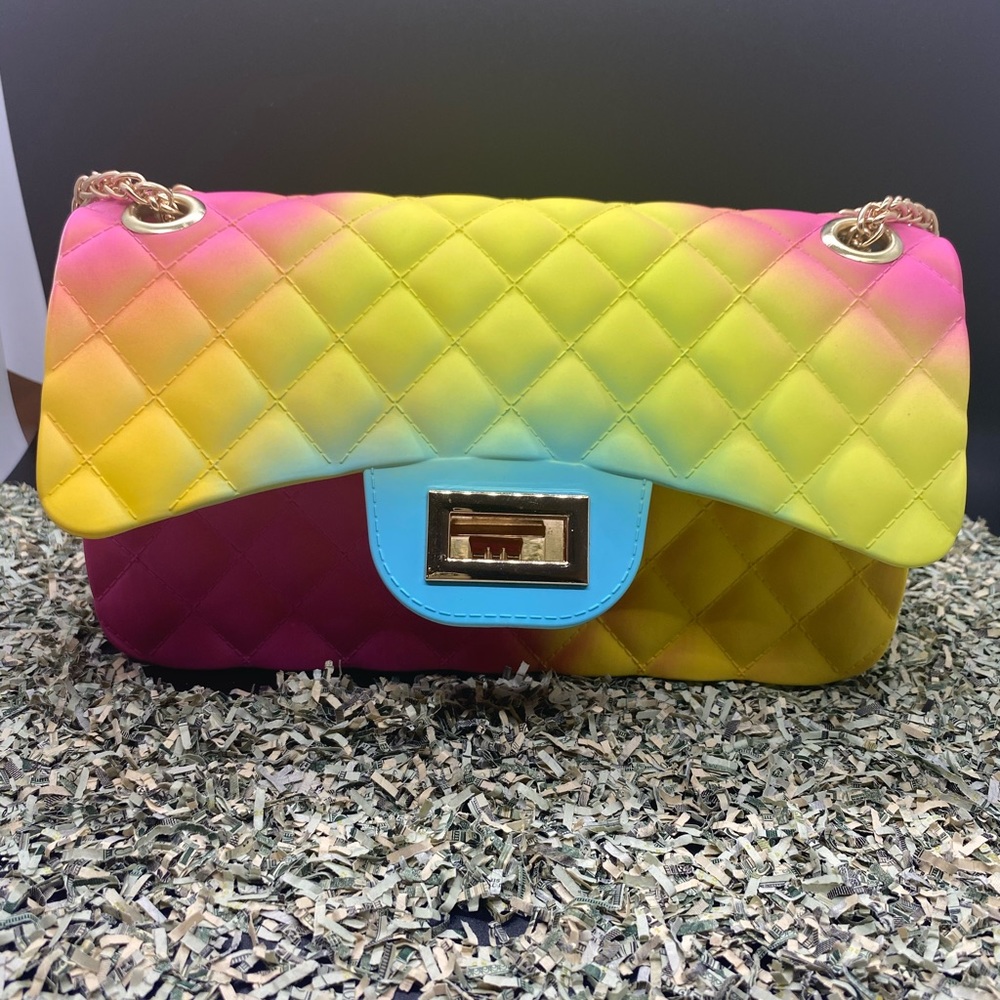 Sherbert Bubblegum Unicorn Handbag Yellow/Blue Pink/Blue